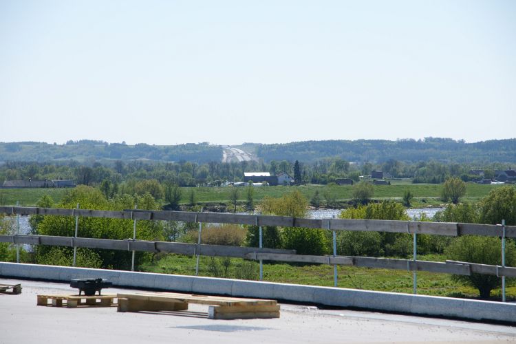 Widok na plac budowy autostrady A1