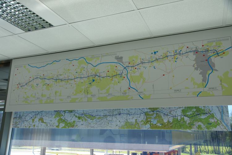 Mapa odcinka autostrady w OUA