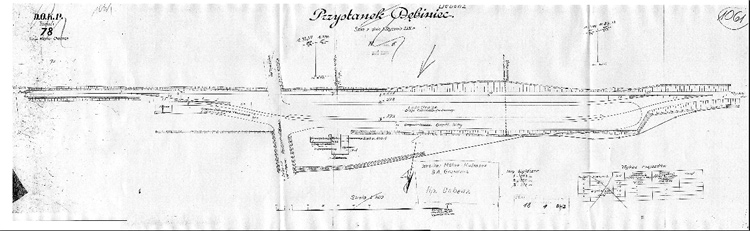 Plan stacji Dbieniec z roku 1936