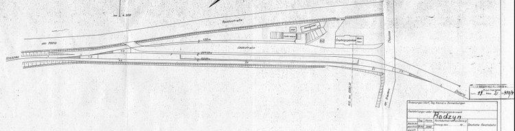 Plan stacji Radzy Chemiski z roku 1943